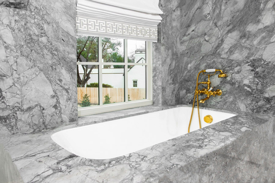 Ванная комната из камня мрамор Супер Вайт (Super White)